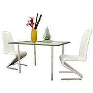 Dining chair 2 pcs white faux leather - Dining Chair