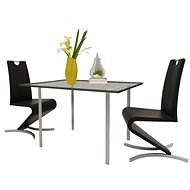 Dining chair 2 pcs black faux leather - Dining Chair
