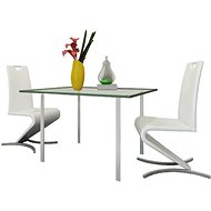 Dining chair 2 pcs white faux leather - Dining Chair