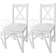 Dining chairs 2 pcs white pine wood - Dining Chair