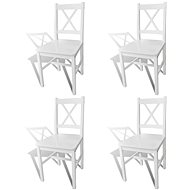 Dining chairs 4 pcs white pine wood - Dining Chair