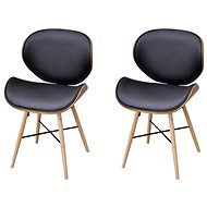 Dining chairs 2 pcs bent wood and artificial leather - Dining Chair