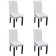 Dining chair 4 pcs white faux leather - Dining Chair