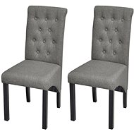 Dining chairs 2 pcs light gray textile - Dining Chair