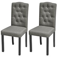 Dining chairs 2 pcs light gray textile - Dining Chair