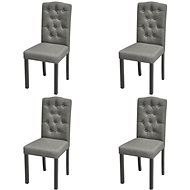 Dining chairs 4 pcs light gray textile - Dining Chair
