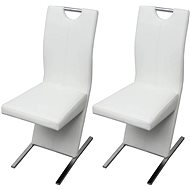 Dining chair 2 pcs white faux leather - Dining Chair