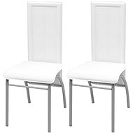 Dining chair 2 pcs white faux leather - Dining Chair