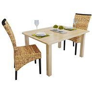 Dining chairs 2 pcs abaca and solid mango wood - Dining Chair