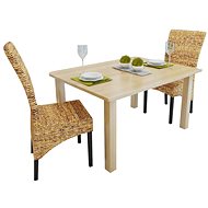 Dining chairs 2 pcs abaca and solid mango wood - Dining Chair