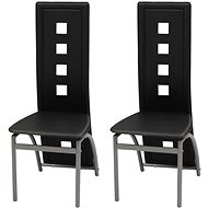 Dining chair 2 pcs black faux leather - Dining Chair