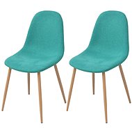 Dining chairs 2 pcs green textile - Dining Chair