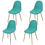 Dining chairs 4 pcs green textile - Dining Chair