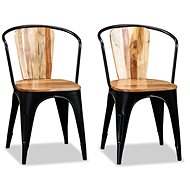 Dining chairs solid acacia wood 2 pcs - Dining Chair