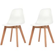 Dining chair 2 pcs white plastic - Dining Chair