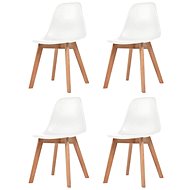 Dining chair 4 pcs white plastic - Dining Chair