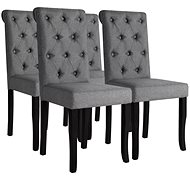 Dining chairs 4 pcs dark gray textile - Dining Chair