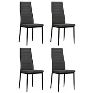 Dining chairs 4 pcs dark gray textile - Dining Chair