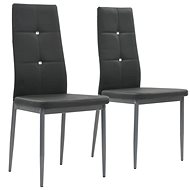 Dining chair 2 pcs gray faux leather - Dining Chair