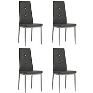 Dining chair 4 pcs gray faux leather - Dining Chair