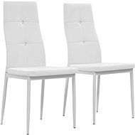 Dining chair 2 pcs white faux leather - Dining Chair