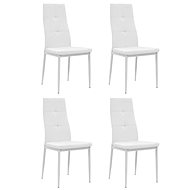 Dining chair 4 pcs white faux leather - Dining Chair