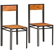 Dining chairs 2 pcs solid acacia wood - Dining Chair