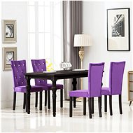 Dining chairs 4 pcs purple velvet - Dining Chair
