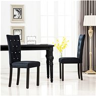 Dining chairs 2 pcs black velvet - Dining Chair