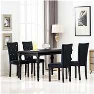 Dining chairs 4 pcs black velvet - Dining Chair