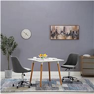 Dining chairs 2 pcs light gray textile - Dining Chair