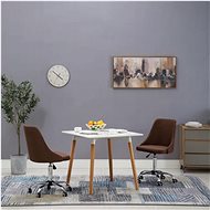 Dining chairs 2 pcs brown textile - Dining Chair