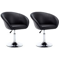Swivel dining chairs 2 pcs black faux leather - Dining Chair