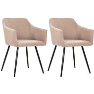 Dining chairs 2 pcs taupe textile - Dining Chair