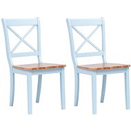 Dining chairs 2 pcs gray and light wood solid rubber tree - Dining Chair