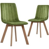 Dining chairs 2 pcs green velvet - Dining Chair