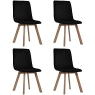 Dining chairs 4 pcs black velvet - Dining Chair