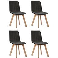 Dining chairs 4 pcs dark gray textile - Dining Chair