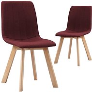 Dining chairs 2 pcs burgundy textile - Dining Chair