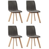 Dining chairs 4 pcs taupe textile - Dining Chair
