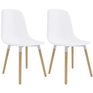 Dining chairs 2 pcs white plastic - Dining Chair