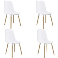 Dining chairs 4 pcs white plastic - Dining Chair