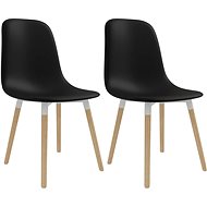 Dining chairs 2 pcs black plastic - Dining Chair