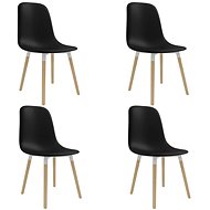 Dining chair 4 pcs black plastic - Dining Chair