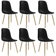Dining chair 6 pcs black plastic - Dining Chair