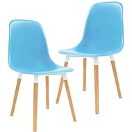Dining chair 6 pcs blue plastic - Dining Chair