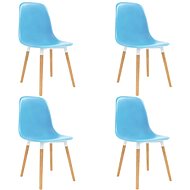 Dining chair 4 pcs blue plastic - Dining Chair