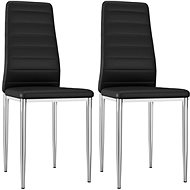 Dining chair 2 pcs black faux leather - Dining Chair