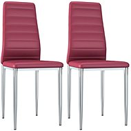 Dining chair 2 pcs red faux leather - Dining Chair
