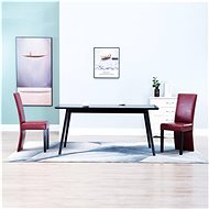 Dining chair 2 pieces burgundy faux leather - Dining Chair